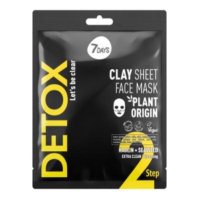 7DAYS Clay Sheet Face Mask Kaolin & Seaweed