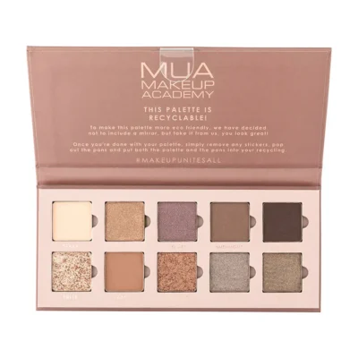 MUA 10 Shade Eye Palette – Velvet Nudes